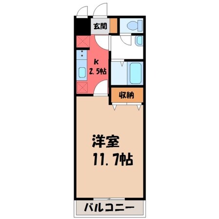 レインボーハイツの物件間取画像